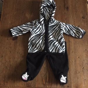 Zebra fleece jacket and pants